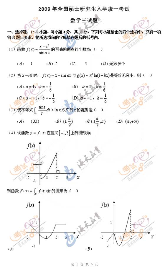 ԇɺ죺2009110տД(sh)W(xu)ԇ}