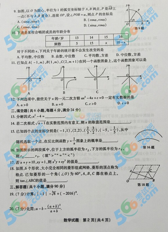 ԇɣ2016긣п(sh)W(xu)ԇ}()